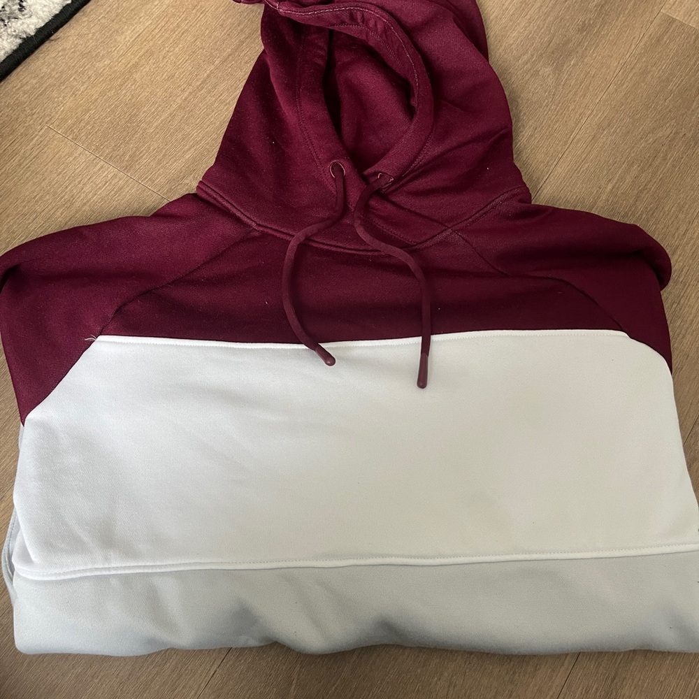 Under Armour Maroon and Gray Hoodie